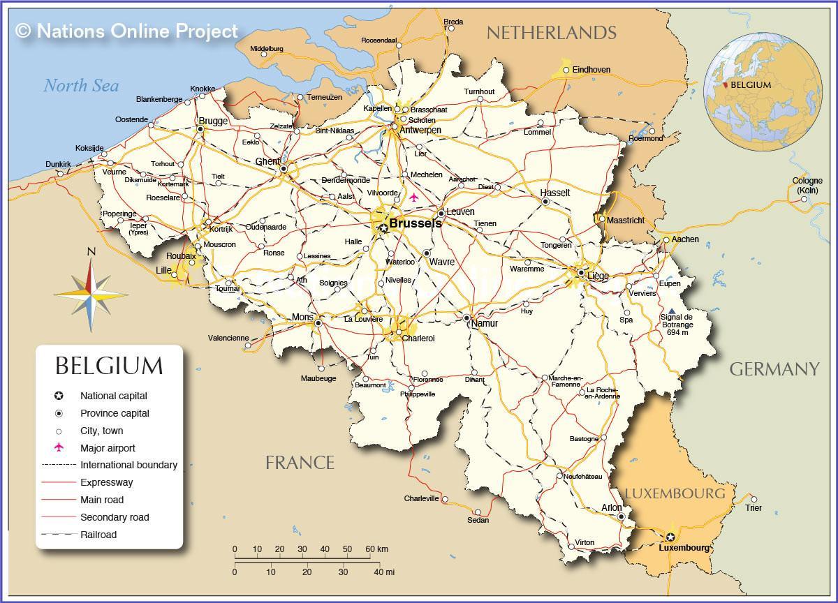 carte de Bruxelles pays