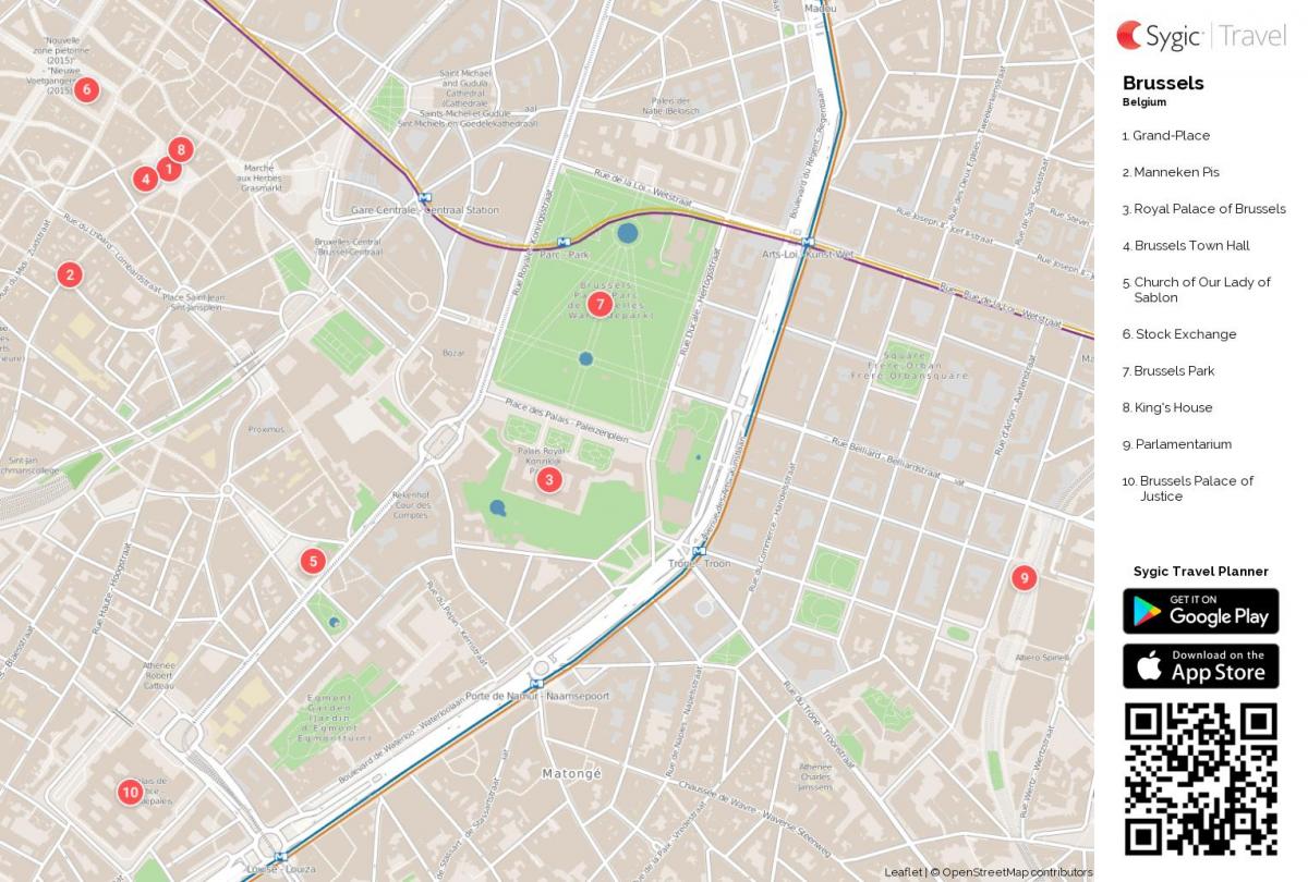 Bruxelles la carte du parc