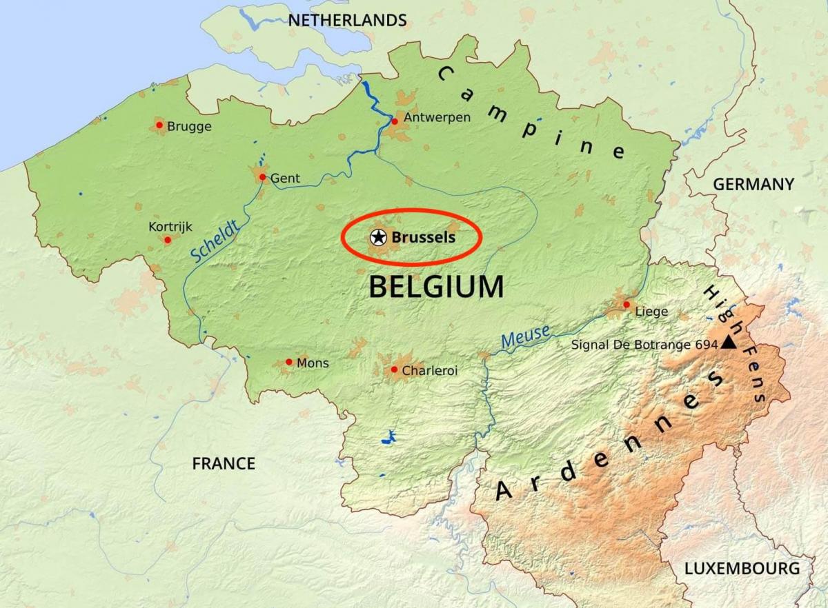 Bruxelles carte géographique
