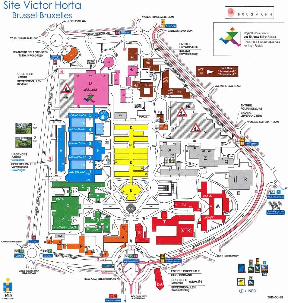 Bruxelles hôpital carte