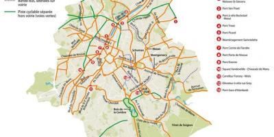 Carte de Bruxelles à vélo