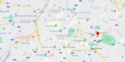 Carte de la place schuman à Bruxelles