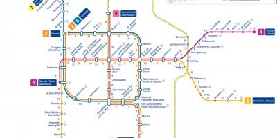 Plan de métro de Bruxelles